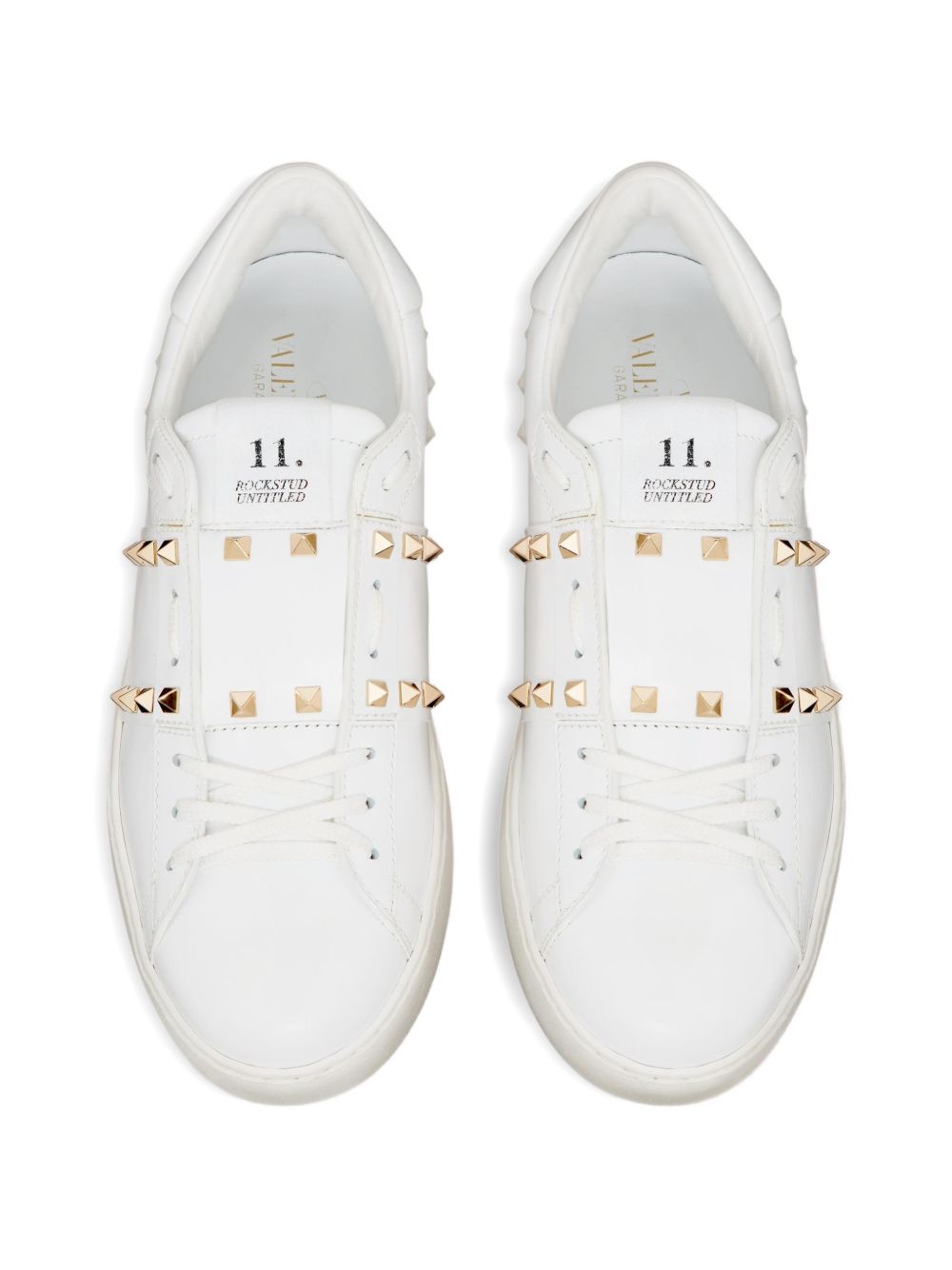 Valentino Garavani Men Rockstud Untitled Leather Sneakers