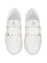 Valentino Garavani Men Rockstud Untitled Leather Sneakers