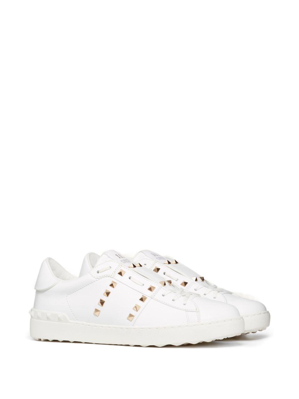 Valentino Garavani Men Rockstud Untitled Leather Sneakers