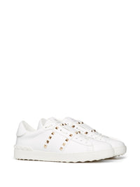 Valentino Garavani Men Rockstud Untitled Leather Sneakers