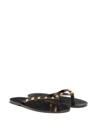 VALENTINO GARAVANI Valentino Garavani Men Rockstud Leather Thong Sandals