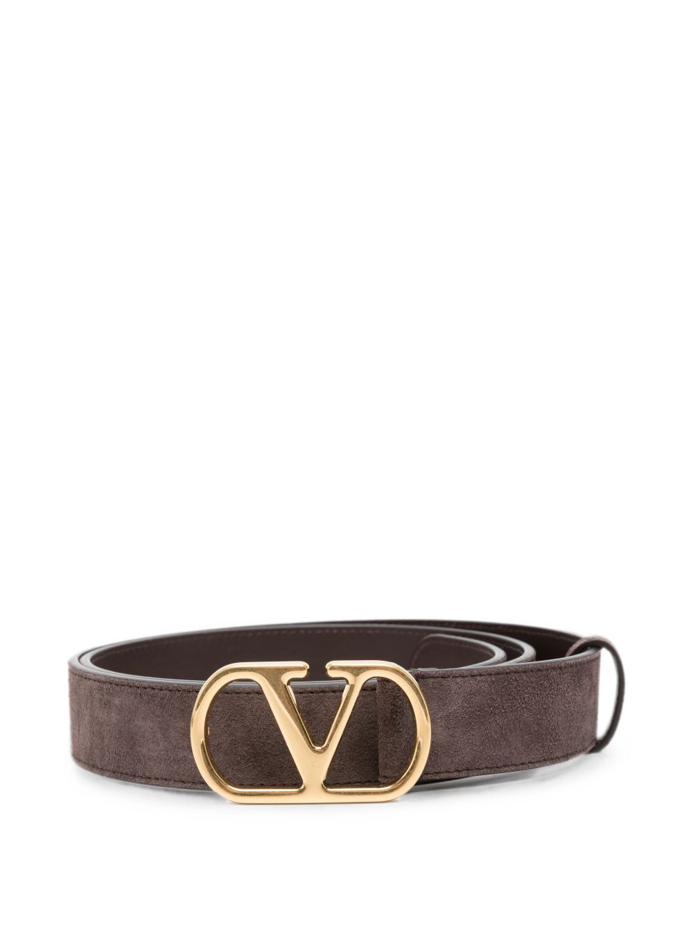 Valentino Garavani Men Vlogo Signature Suede Leather Belt