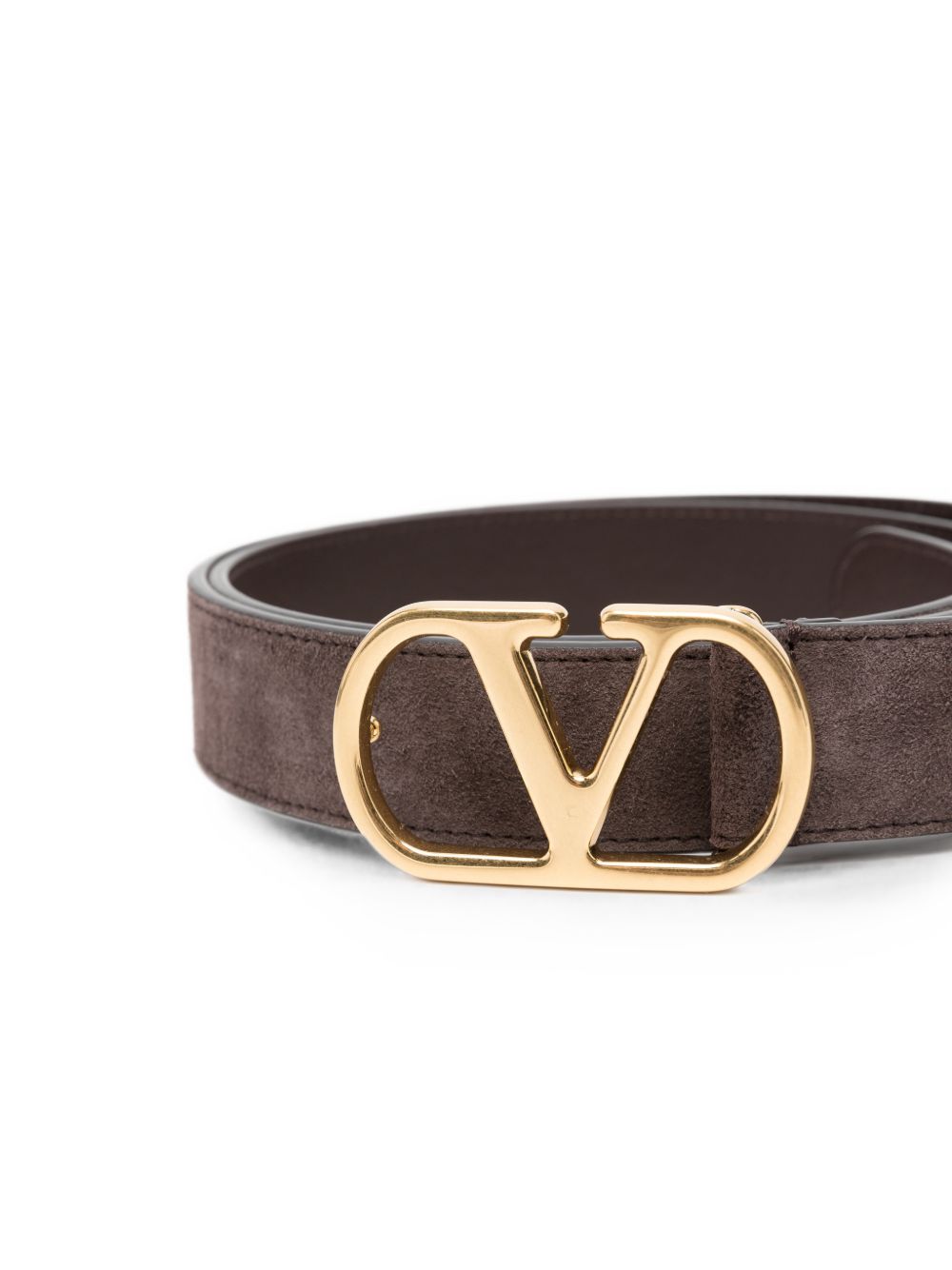 Valentino Garavani Men Vlogo Signature Suede Leather Belt