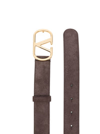 Valentino Garavani Men Vlogo Signature Suede Leather Belt