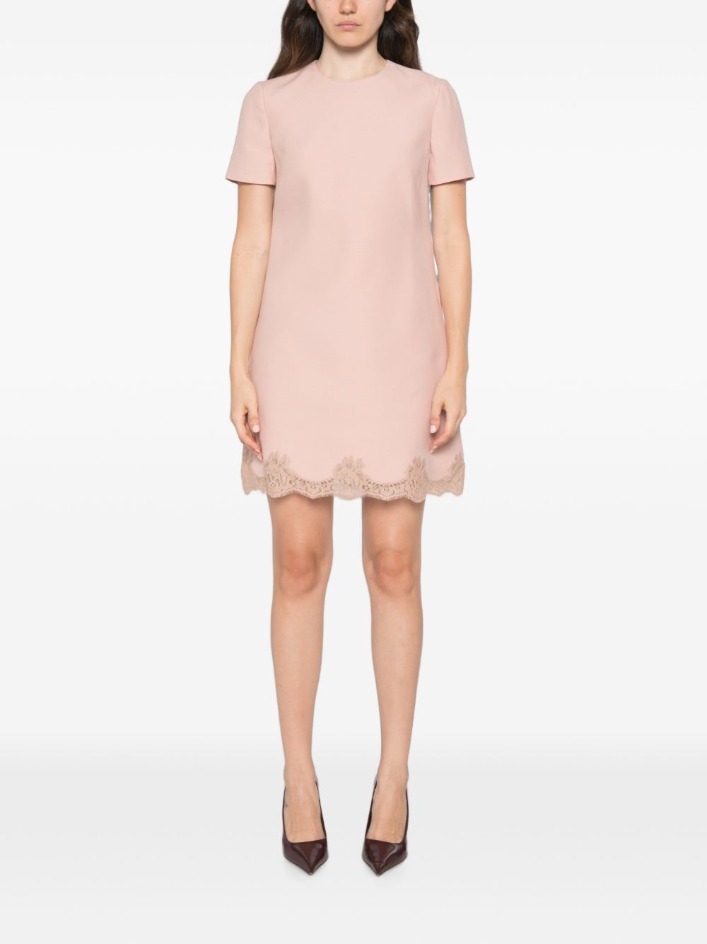 Valentino Women Wool And Silk Blend Mini Dress