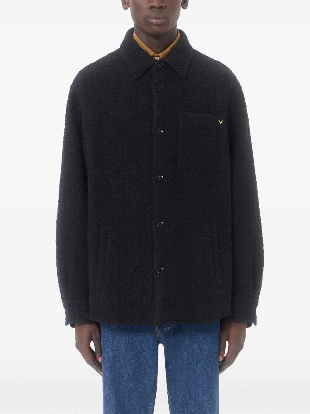 Valentino Men Vlogo Tweed Jacket