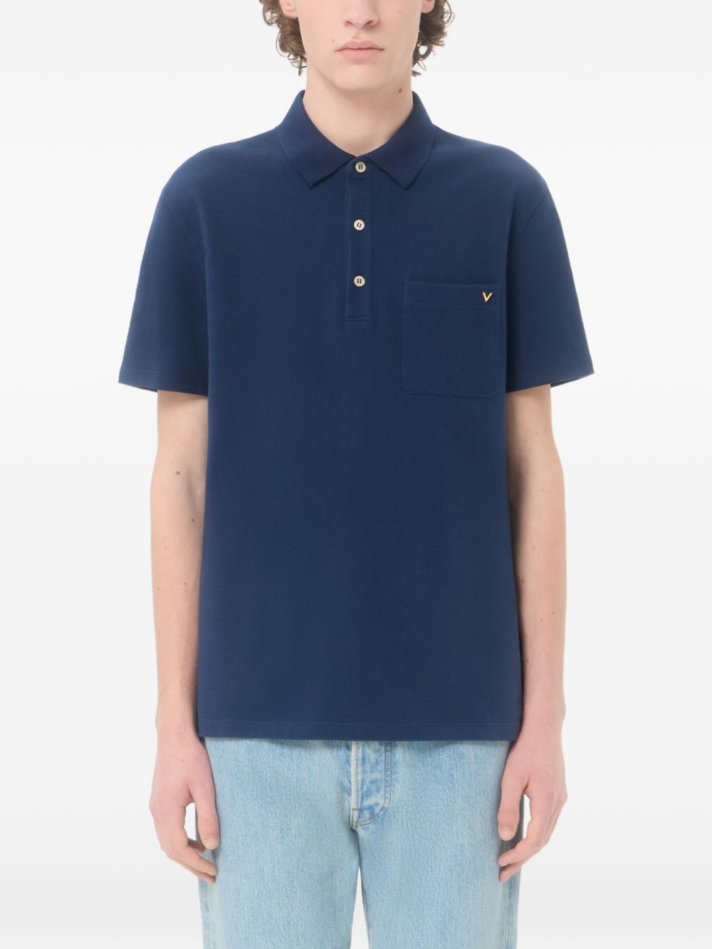 Valentino Men Vgold Cotton Polo Shirt