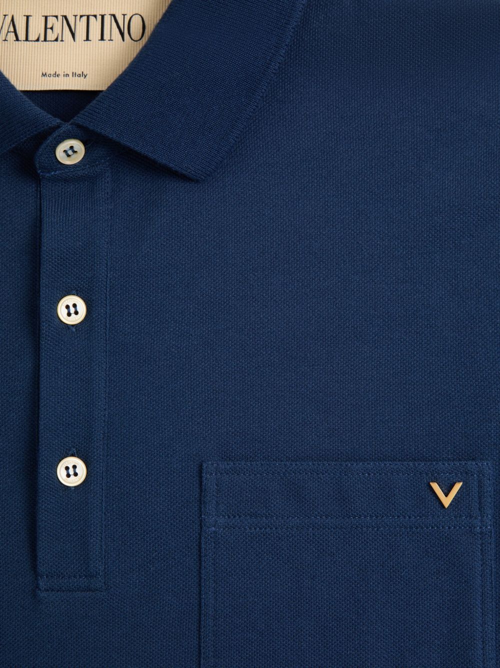 Valentino Men Vgold Cotton Polo Shirt