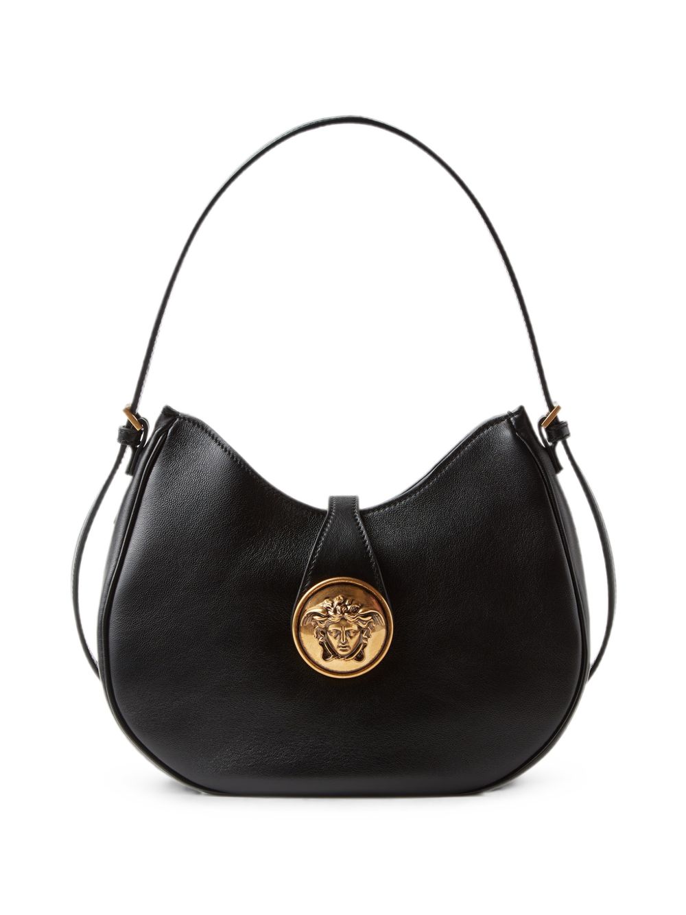 Versace Women Emblème Leather Hobo Bag
