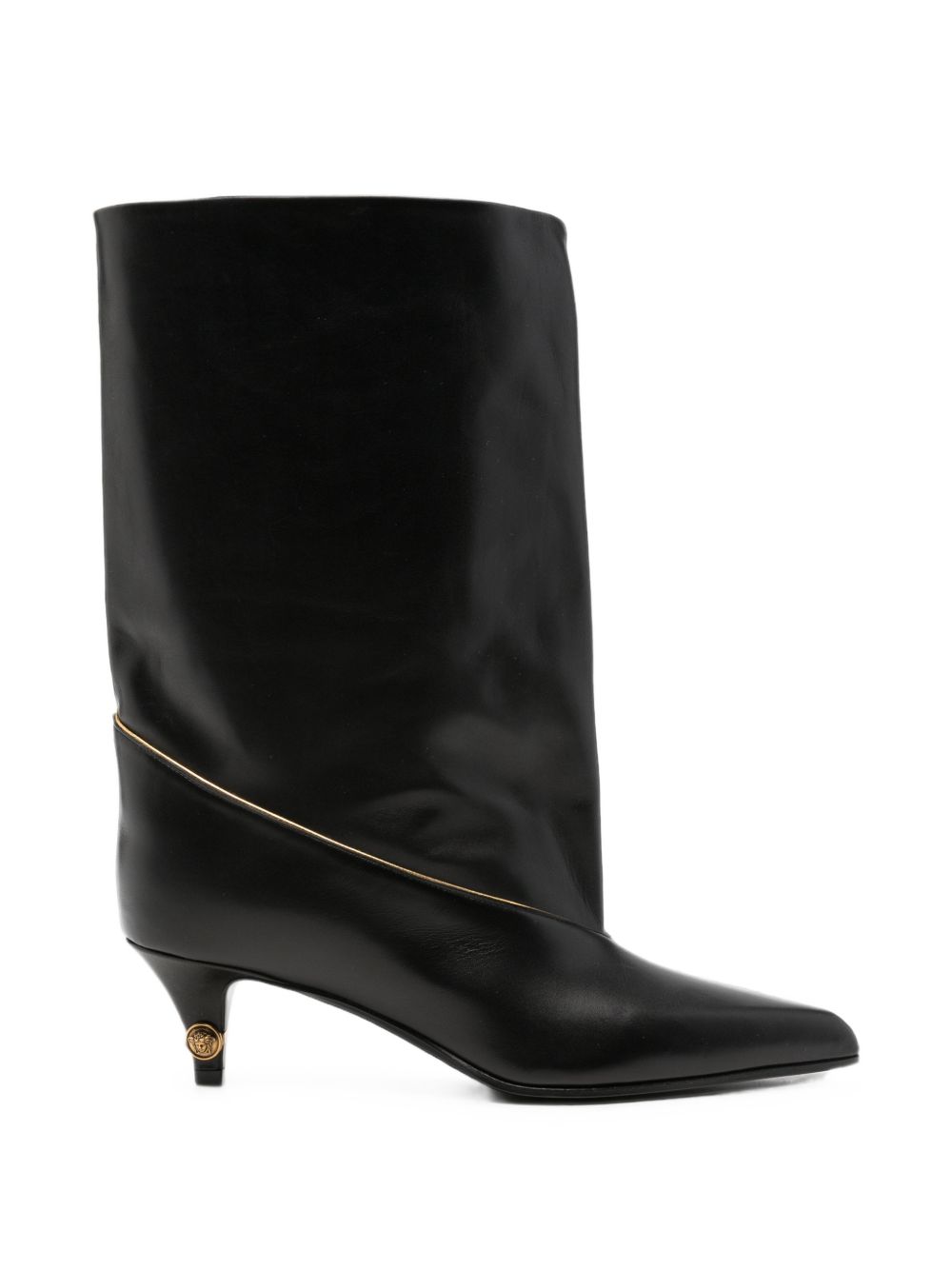Versace Women Gianni Leather Heel Boots
