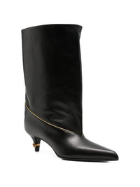 Versace Women Gianni Leather Heel Boots