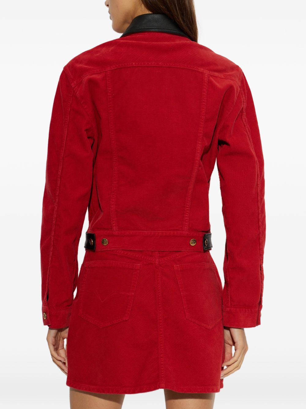 Versace Women Velvet Denim Jacket