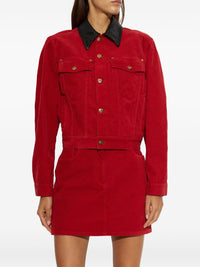 Versace Women Velvet Denim Jacket