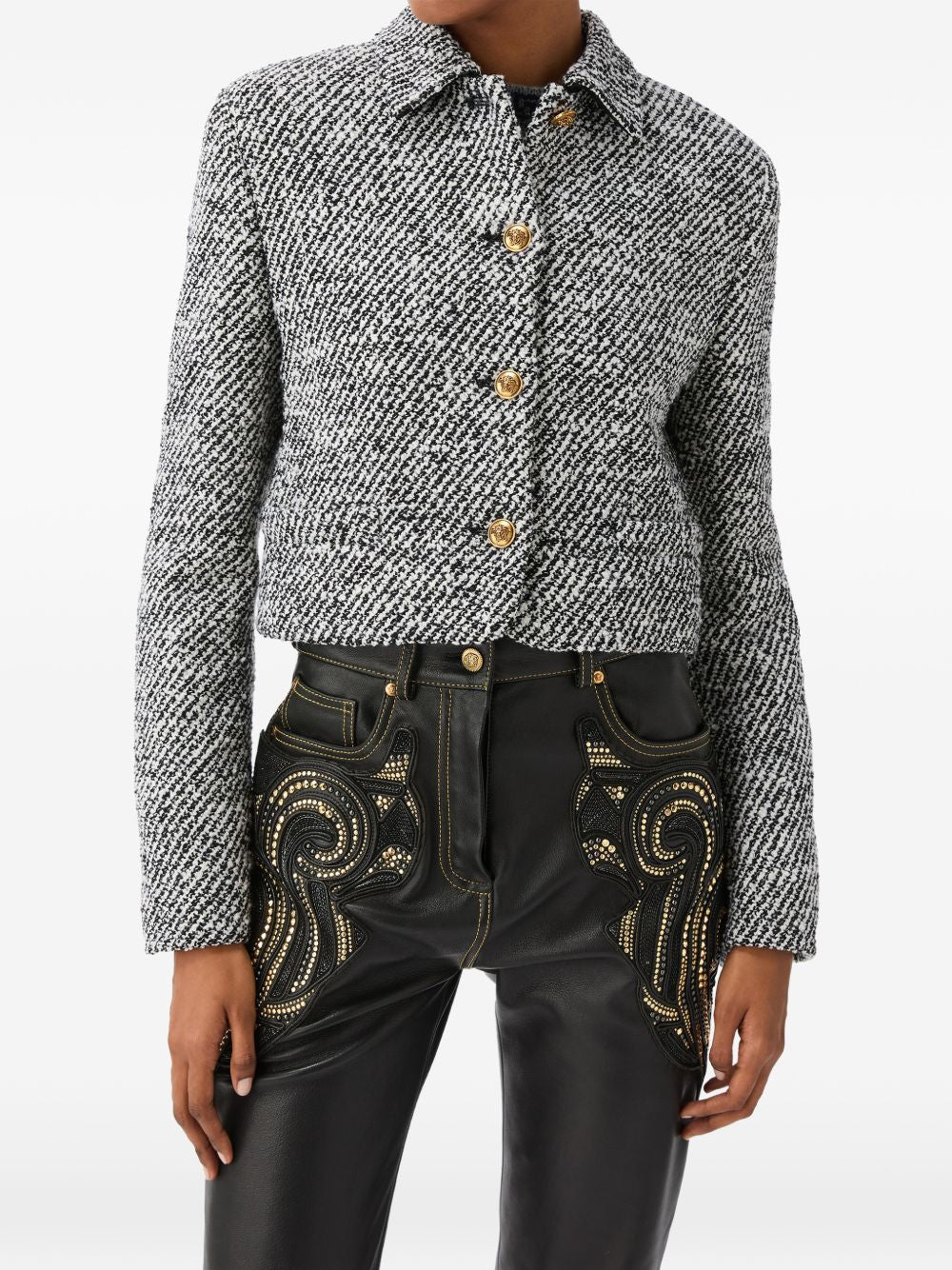 Versace Women Bouclé Wool Jacket