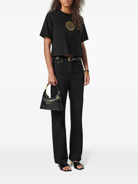 VERSACE Versace Women Versace Tag Leather Hobo Bag