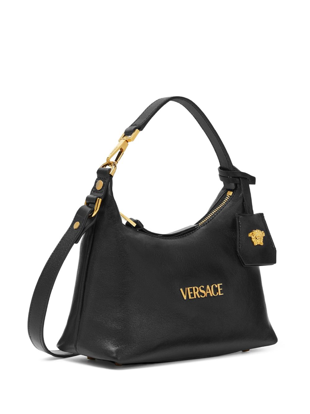 VERSACE Versace Women Versace Tag Leather Hobo Bag