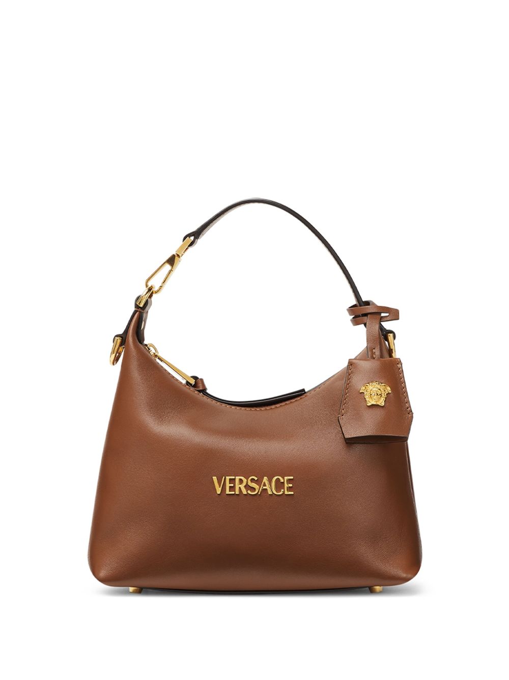 VERSACE Versace Women Versace Tag Leather Hobo Bag