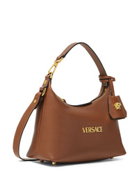 VERSACE Versace Women Versace Tag Leather Hobo Bag
