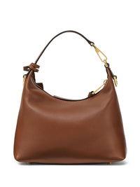 VERSACE Versace Women Versace Tag Leather Hobo Bag