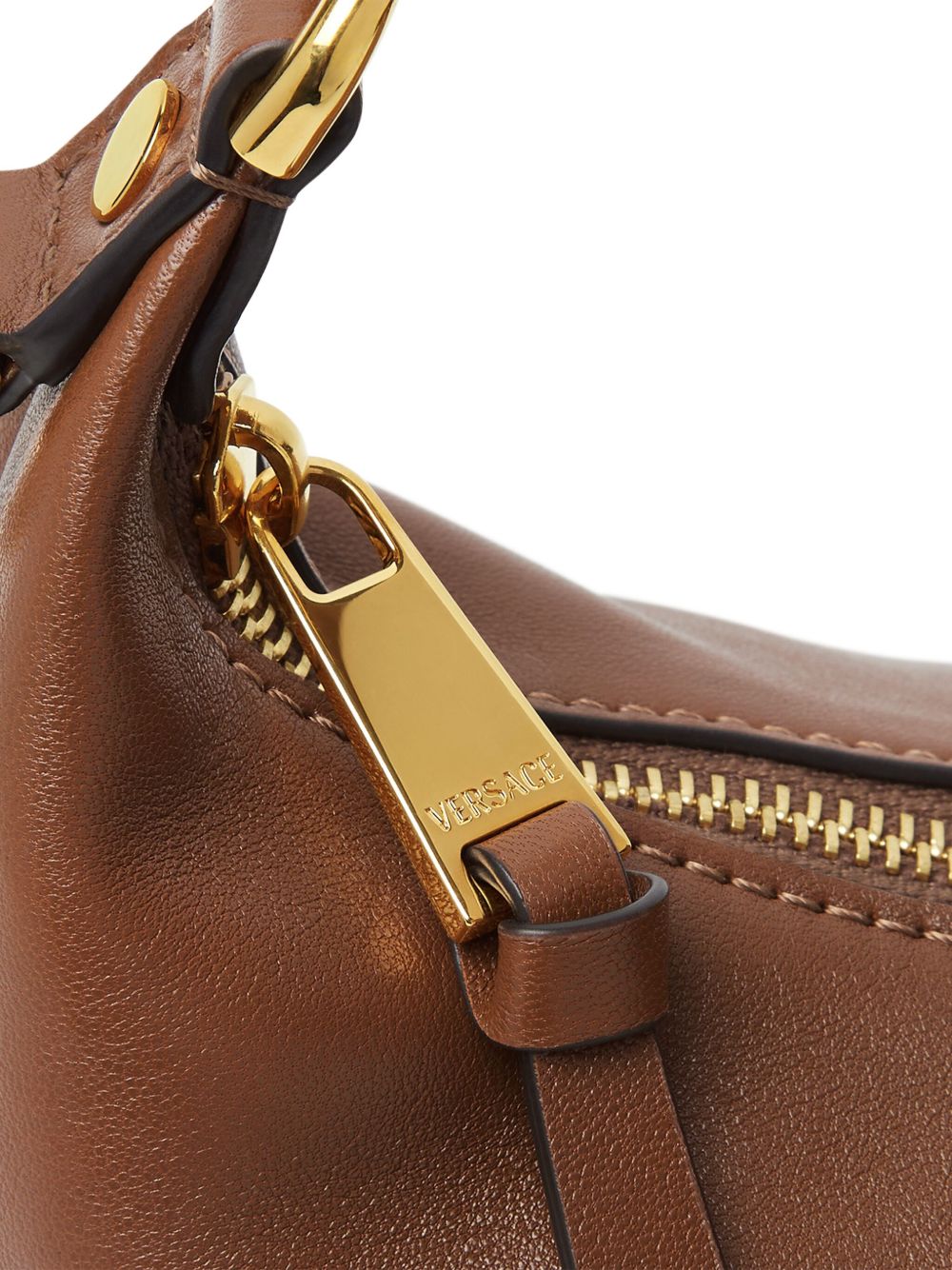 VERSACE Versace Women Versace Tag Leather Hobo Bag