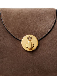 VERSACE Versace Women Vivian Suede Leather Shoulder Bag