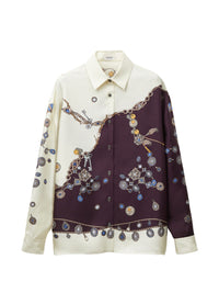 Versace Women Printed Silk Shirt