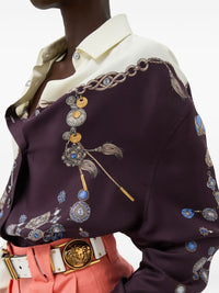 Versace Women Printed Silk Shirt