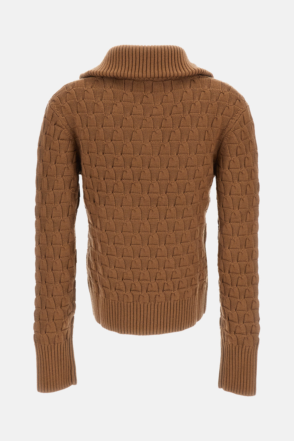 Wales Bonner Wales Bonner Women Acoustic Knitted Wool Half-Zip Turtleneck Sweater