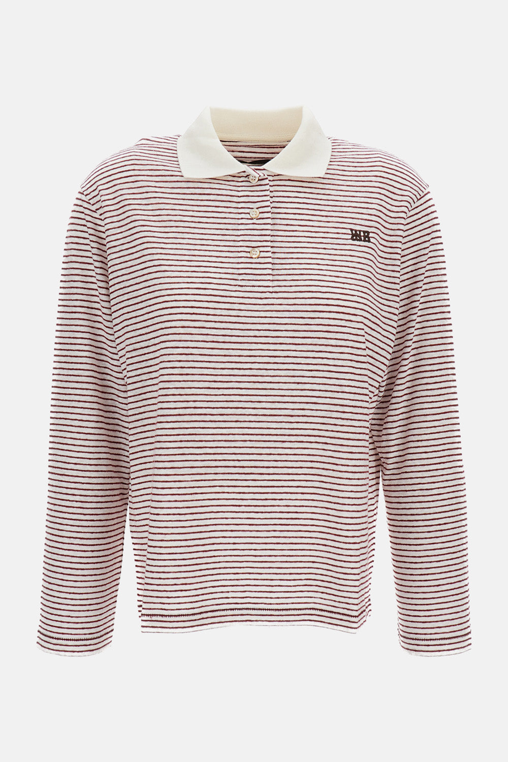 Wales Bonner Women Trust Striped Linen And Cotton Polo
