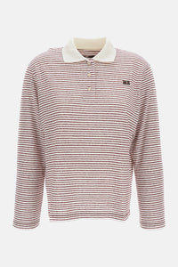 Wales Bonner Women Trust Striped Linen And Cotton Polo