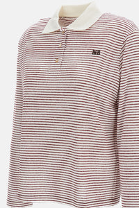 Wales Bonner Women Trust Striped Linen And Cotton Polo