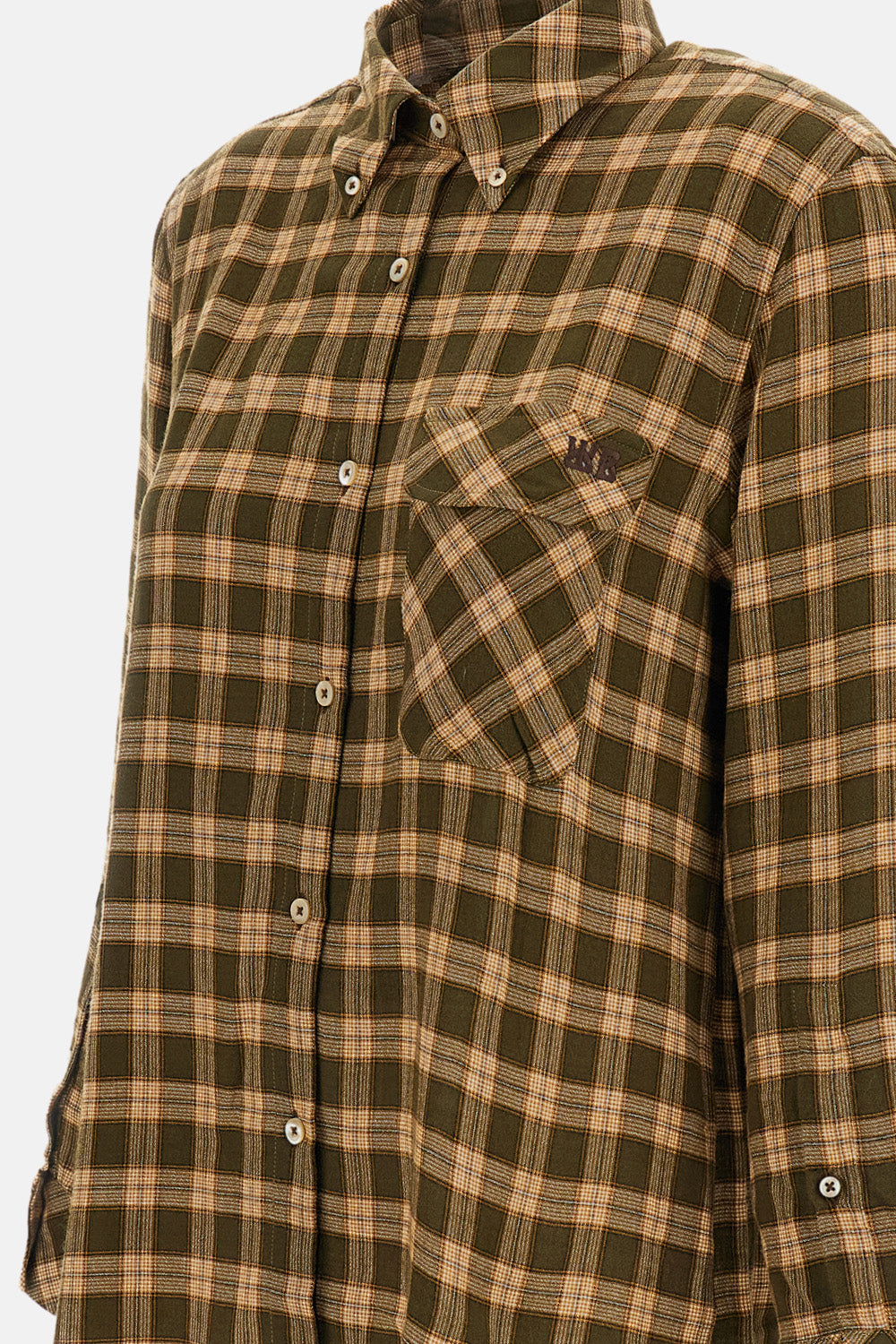 Wales Bonner Women Ritual Checked Flannel Shirt