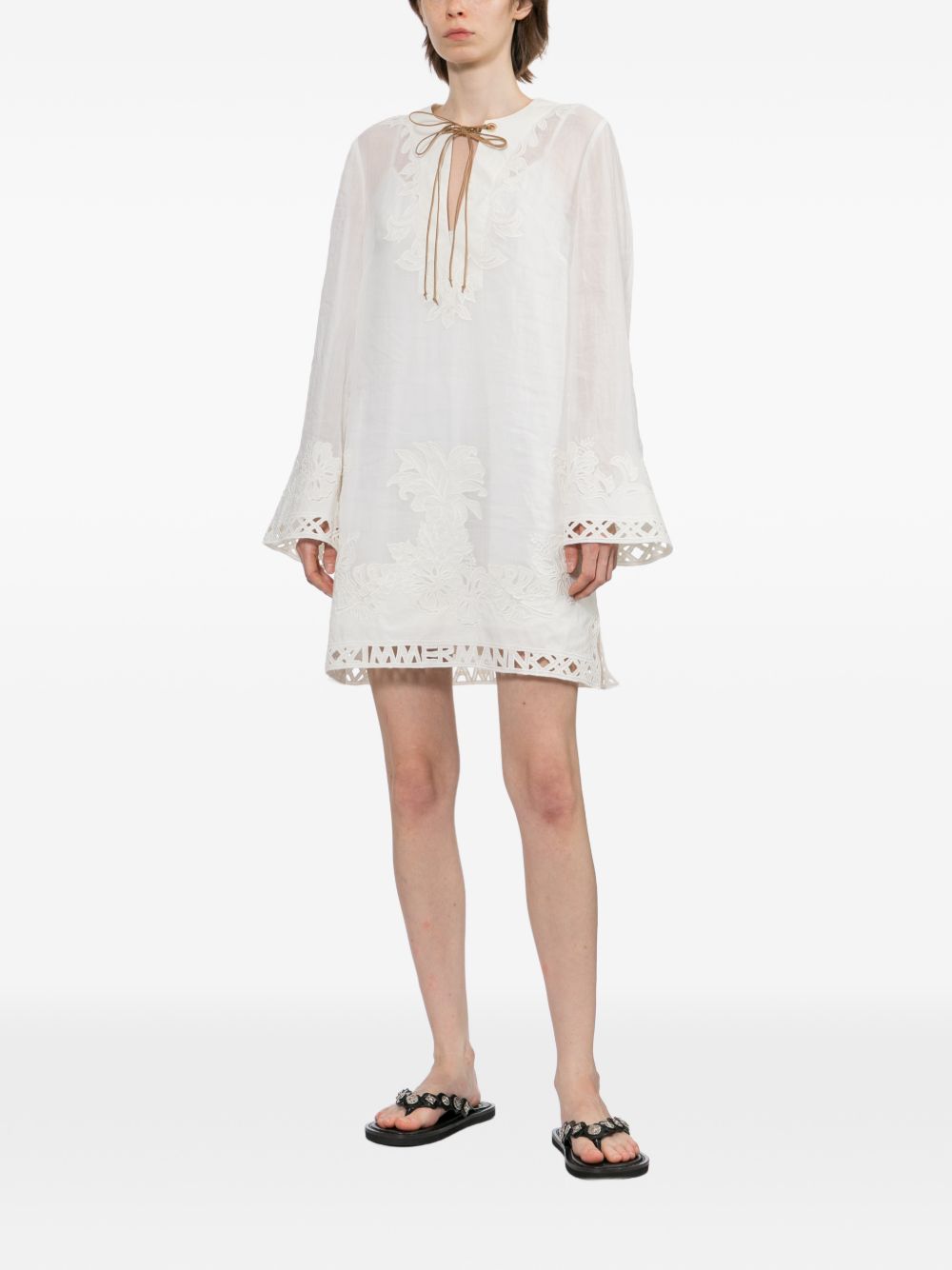 Zimmermann Women Indra Embroiderd Tunic Dress