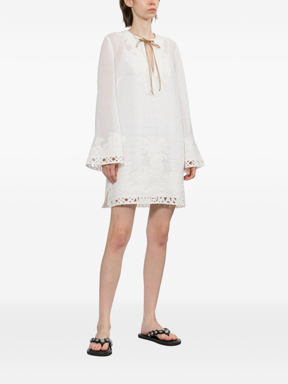 Zimmermann Women Indra Embroiderd Tunic Dress