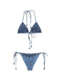 Zimmermann Women Aster Denim Bikini Set