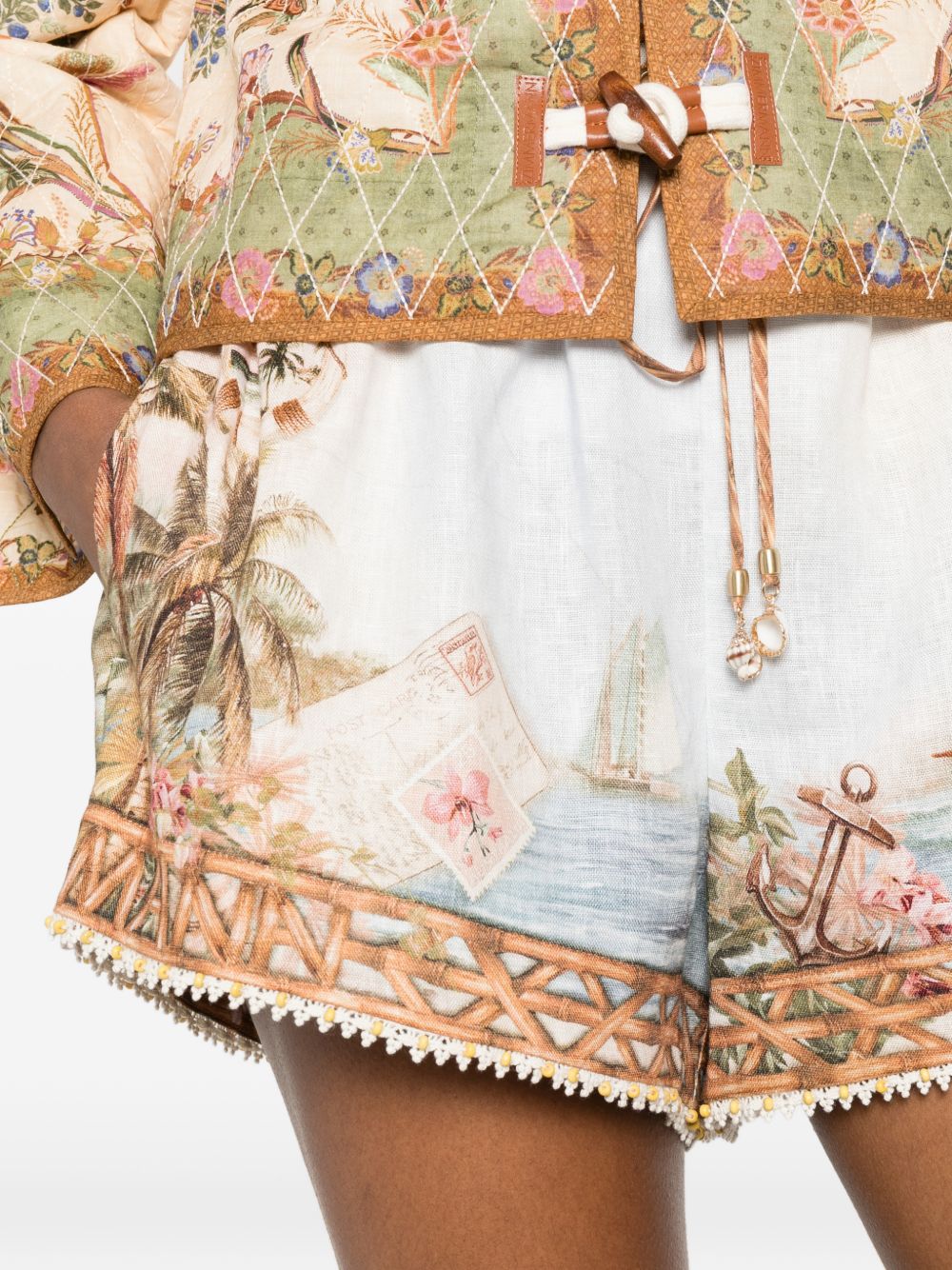 Zimmermann Women Mahon Linen Shorts