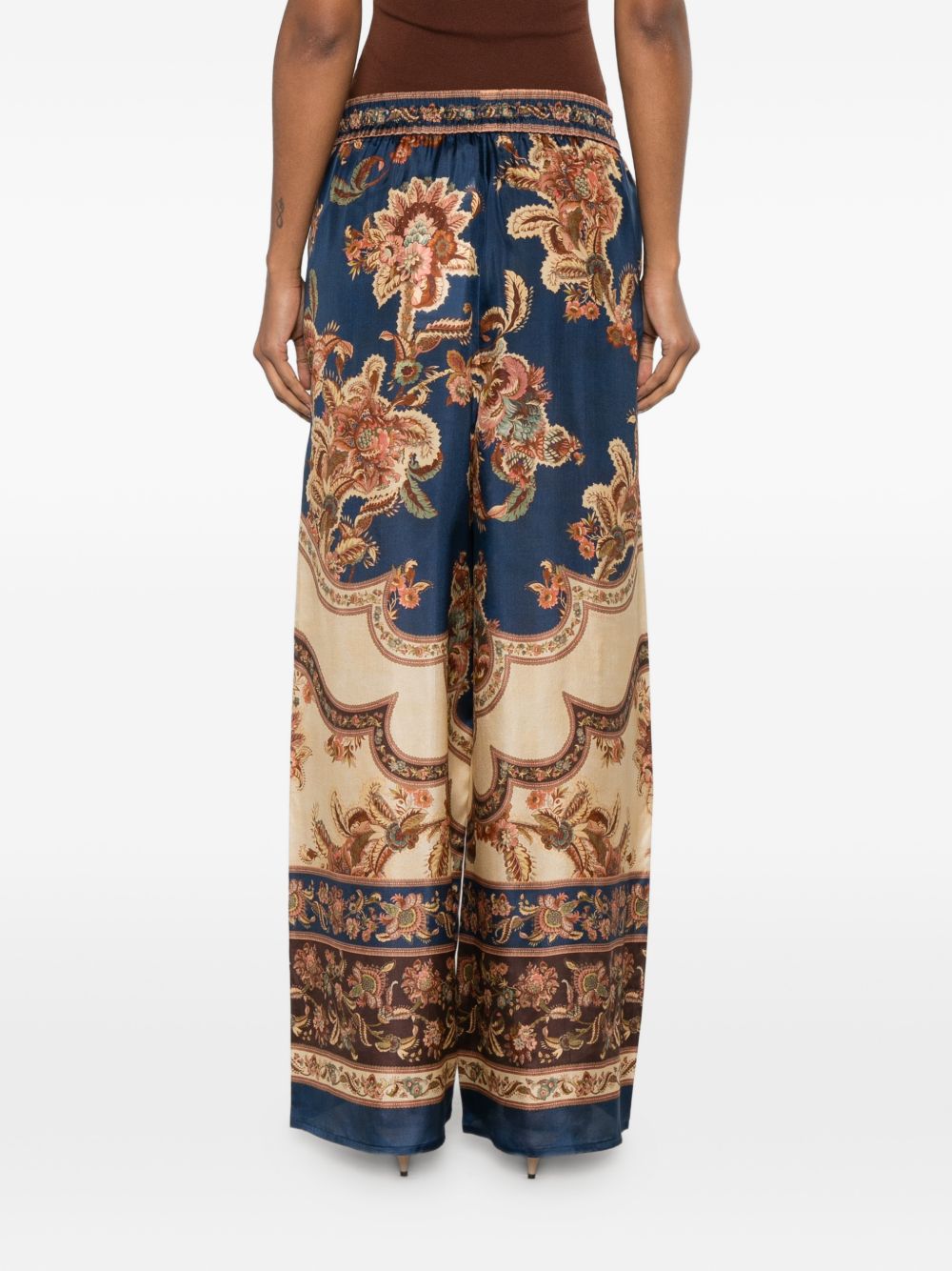 ZIMMERMANN Zimmermann Women Aster Printed Silk Trousers