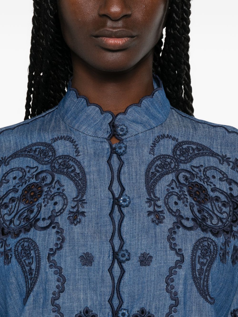 Zimmermann Women Aster Denim Shirt