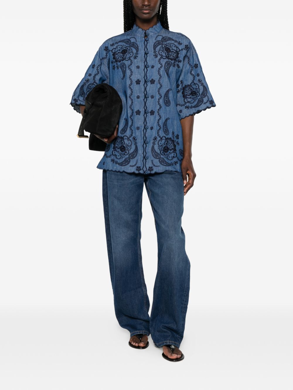 Zimmermann Women Aster Denim Shirt