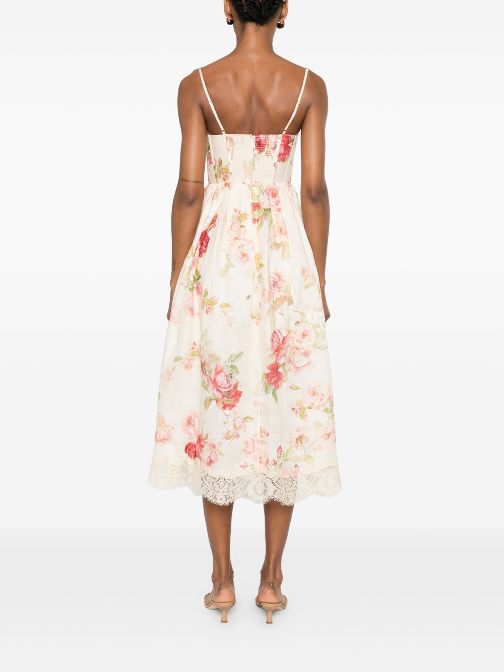 Zimmermann Women Roselight Linen Midi Dress