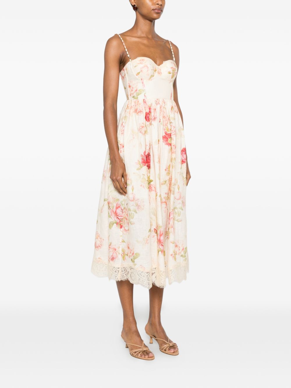 Zimmermann Women Roselight Linen Midi Dress