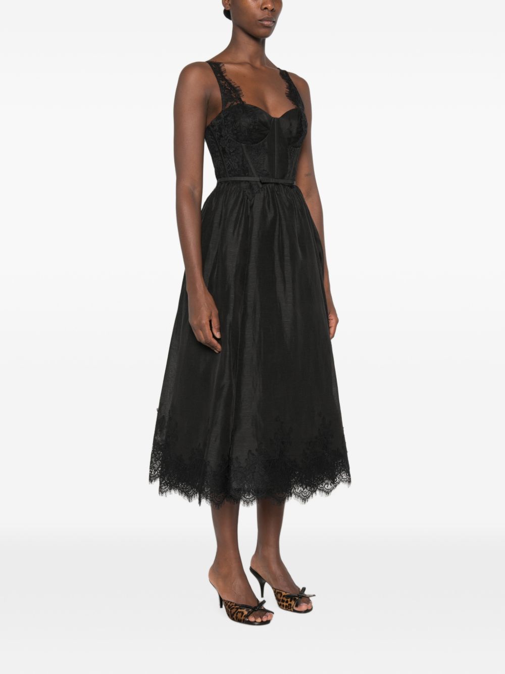 Zimmermann Women Valiant Silk And Linen Midi Dress