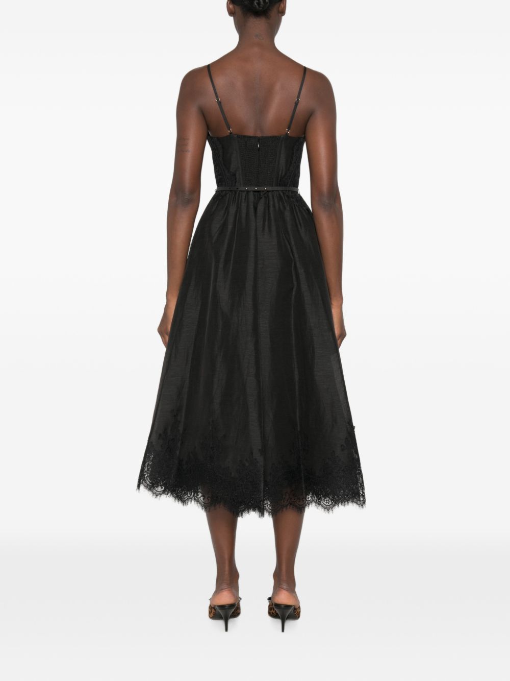 Zimmermann Women Valiant Silk And Linen Midi Dress
