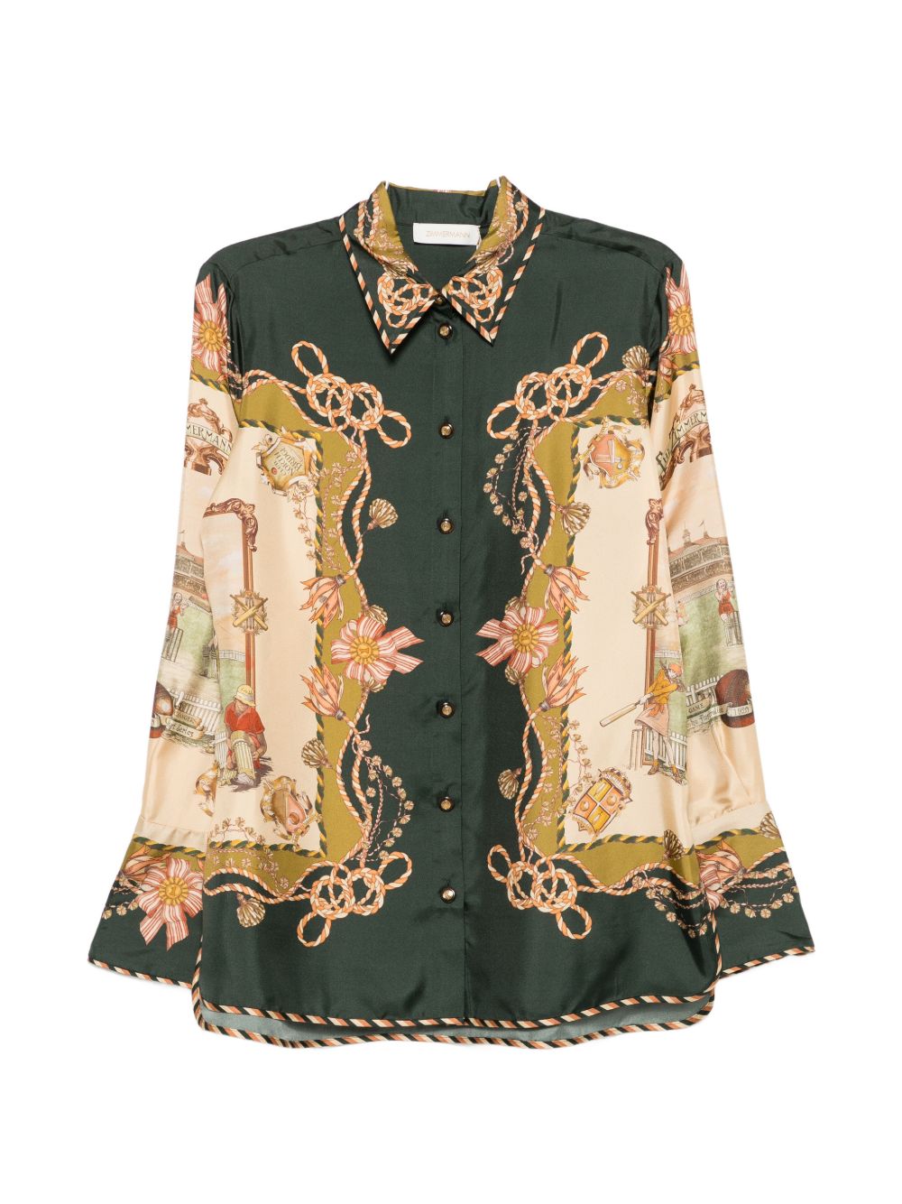 Zimmermann Women Valiant Printed Silk Shirt