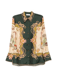 Zimmermann Women Valiant Printed Silk Shirt