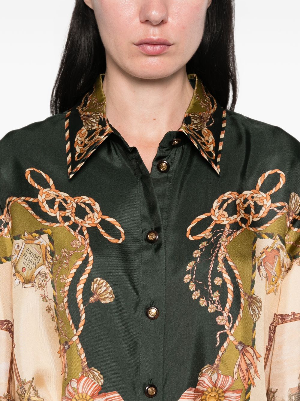 Zimmermann Women Valiant Printed Silk Shirt