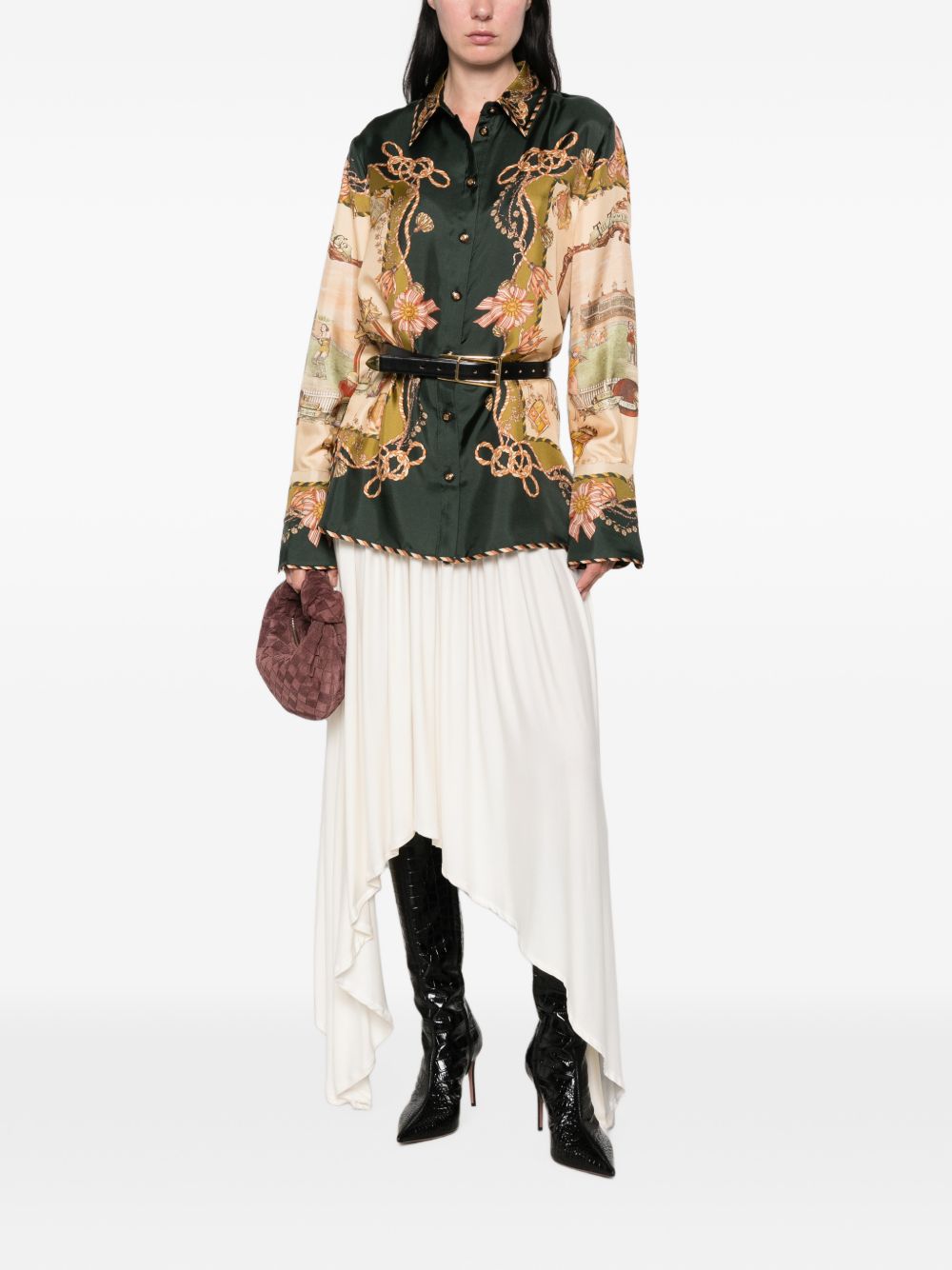 Zimmermann Women Valiant Printed Silk Shirt