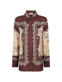 Zimmermann Women Valiant Printed Silk Shirt
