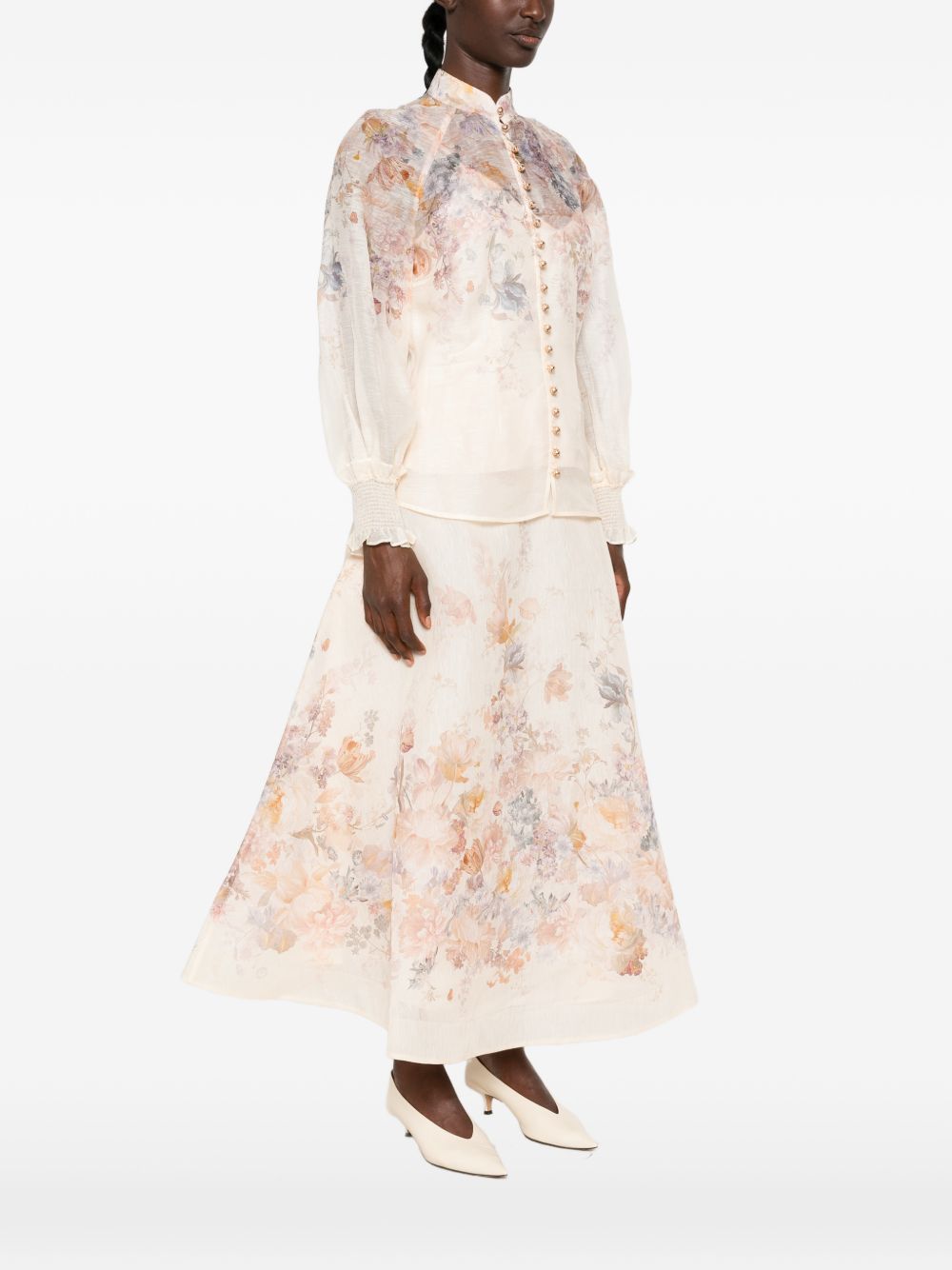 Zimmermann Women Ascent Linen And Silk Blouse