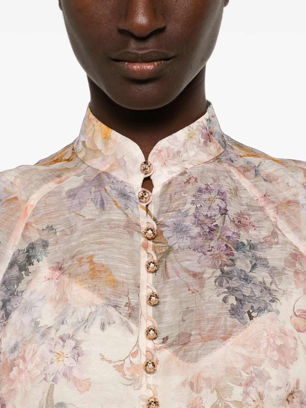 Zimmermann Women Ascent Linen And Silk Blouse
